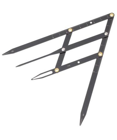 Beavorty 2pcs Eyebrow Scale Makeup Stencil Makeup Ratio Eyebrow Measure Tool Adjustable Eyebrow Ruler Balance 1 count (Pack of 1) Blackx2pcs