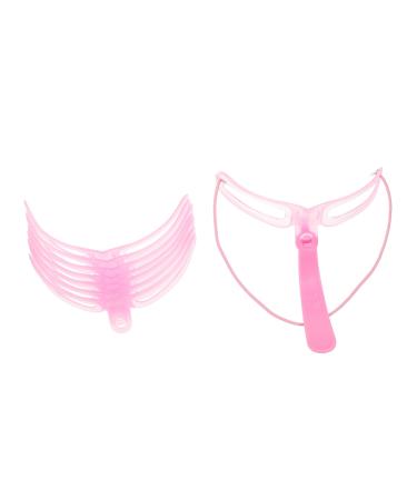 Beavorty Eyebrow Stamp Stencil Eyebrow Shaping Stencil 9 sets Girls Tools of Plastic Template Brow Shaper Brown with and Tool Portable Household Stencil Eyebrow Shaping Tool 1 count (Pack of 1) Pinkx3pcs
