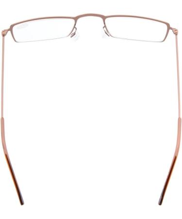 Eyekepper 5-Pack Stainless Steel Half-Eye Reading Glasses +3.00 - Brown | Stylish & Durable Readers for All Ages - Buy Online on GoSupps.com