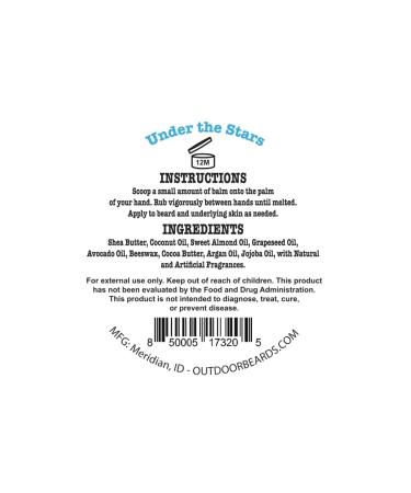 Beard Balm 2 oz | Nourishing Beard Conditioner for Men | Essential Moisturizer for Short & Long Beards | Healthy Hair & Skin - Under the Stars - Buy Online on GoSupps.com