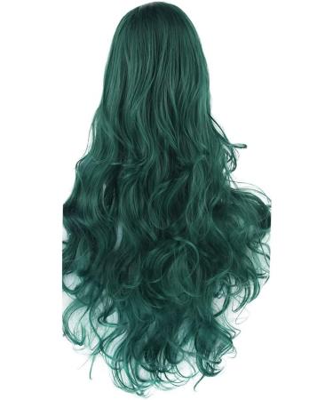 ColorfulPanda Dark Green Lolita Style Anime Wig for Women - Long Curly Wavy Hair Costume Cosplay Party Wig - Buy Online on GoSupps.com