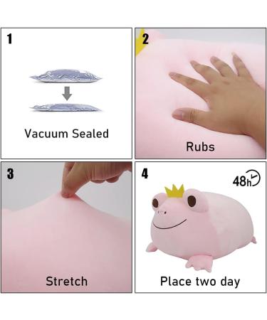 PEDEIECL Cute Crown Frog Plush Pillow 16.5in - Perfect Stuffed Animal Toy for Kids - Ideal Birthday or Valentine Gift for Boys and Girls - Buy Online on GoSupps.com