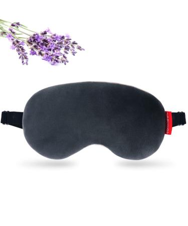 Comfheat Moist Heat Eye Mask for Women & Men  Microwavable Weighted Compress Eye Masks with Lavender & Adjustable Strap  Soft Breathable Cotton Eye Cover for Sleeping  Dark Circles  Sinus Pain