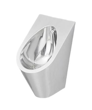 Household Items Vertical Stainless Steel Steel Urinal High-Efficiency Induction Flushing Men's Urinal Bathroom Accessories Urinal Suitable for Various Families Hotels Re (Single Piece Urinal)