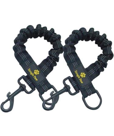 2 pieces of complications -free elastic dog leash no tangled double dog leash dog training leash reflective elastic leash black - Buy Online on GoSupps.com