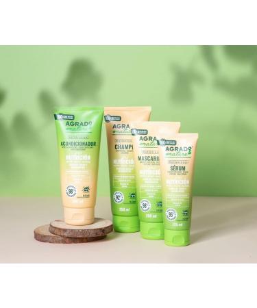 Hair Mask 200ml Natural Nourishing Cosmetics Natural Ingredients Vegan Botanical Natural Ingredients AGRADO Nature - Buy Online on GoSupps.com