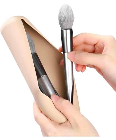 Silicone Travel Makeup Brush Holder - Portable & Dustproof Organizer for Makeup Brushes - Pink - Buy Online on GoSupps.com