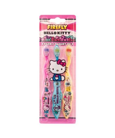 Toothbrushes (3 ct, Hello Kitty: Pink, Blue Yellow)