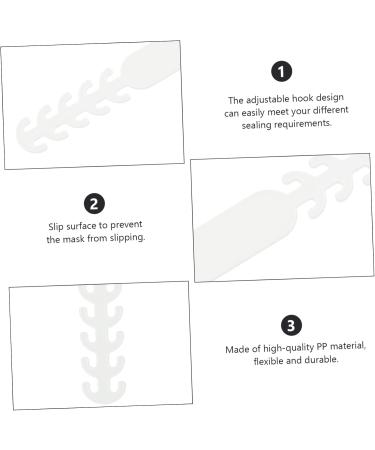 Minkissy 20 Pack Masking Hook & Ear Strap Adjuster - Facial Extension Tape & Support Frames for Comfortable Wear - Buy Online on GoSupps.com