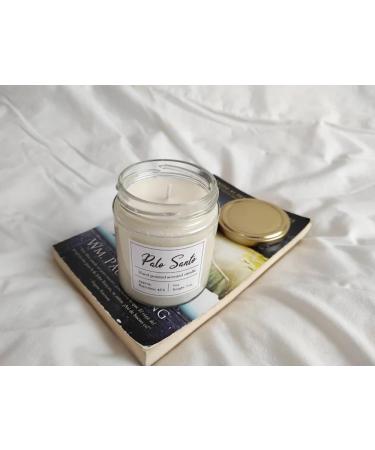Palo Santo Natural Candle - Eco Friendly Vegan Candle for Minimalist Home Decor | 7oz Scented Glass Jar - Buy Online on GoSupps.com