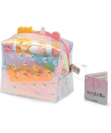  verybella Makeup bag with a shimmering effect and zipper closure containing Rose Peel Off nail polish 2 Limettes 2 Soft Separadite and a travel makeup case. - Buy Online on GoSupps.com