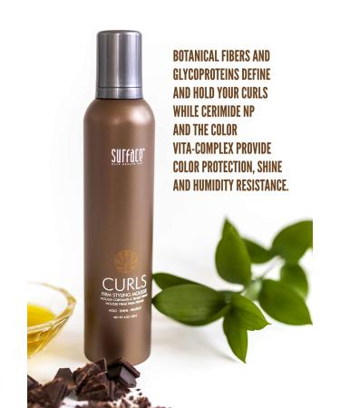 Surface Hair Curls Firm Styling Mousse - Define Hold & Shine 8 Fl Oz | International Shipping Available - Buy Online on GoSupps.com