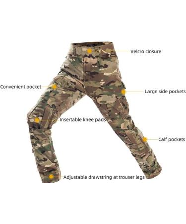 HANSTRONG GEAR Military Tactical Pants for Men - Combat Airsoft Paintball Trousers with Knee Pads - Size 32W - Durable & Versatile - Buy Online on GoSupps.com