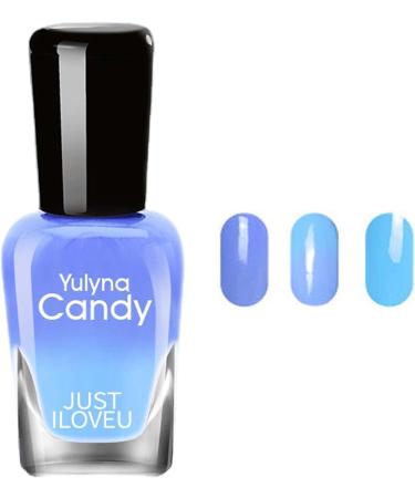 Mood Changing Nail Polish | Temperature Colour Changing Gel Nail with Glossy Gel Nail Polish Long Lasting Soak Off for Girlfriend Blue Purple Sky - Buy Online on GoSupps.com
