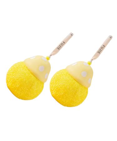 Angoily 2pcs Mushroom Bath Balls Bathing Accessories Body Wash for Kids Exfoliating Shower Body Sponge Body Wash for Men Baby Sponge for Bathing Kids Bath Sponge Powder Puff Mesh Polyester
