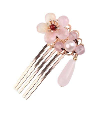 Ipetboom 1pc Hair Comb Hair Accessories Hair Gems for Women Bridal Hair Tiara for Girls Floral Hair Comb Flower Pearl Crystal Hair Hairpin Freshwater Pearl Bangs Comb Miss Wedding