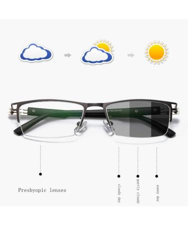 Smart Color Change Reading Glasses for Men - Anti-Blue Light Dual-Purpose Wide & Close Zoom Sunglasses - Buy Online on GoSupps.com