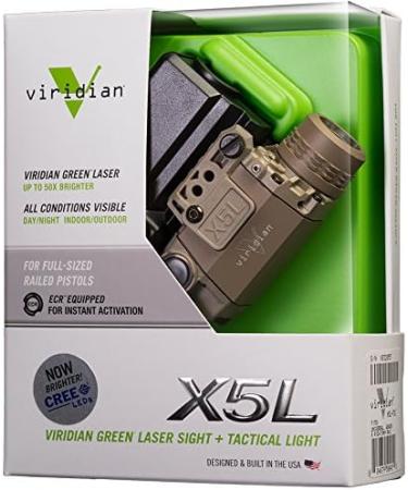 Viridian X5L-FDE Green Laser & Light Combo - Tactical Light Flat Dark Earth - Buy Online on GoSupps.com