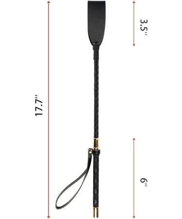 Aisto 18 Inch Riding Crop with Double Slapper | Leather Equestrian Jump Bat in Black Purple - Buy Online on GoSupps.com
