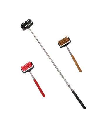 Beavorty 3st Roller massage tool body scratch made of metal scratch tool massage device Stainless steel walking aid Small fitness device Rolling wheel-rampant wheel scratches Rustproof steel scroll wheel PP