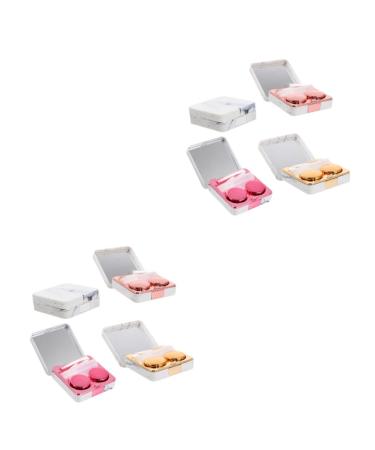 Healvian 8 pcadratic glasses case contact lens organizer keeper container eye foil Mirror film square lens container lentil storage portable storage box travel ABS