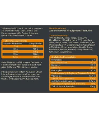 Dehner Wild Nature Grain-Free Wet Dog Food - Duck Horse Rabbit - 6 x 800g Cans for Adult Dogs - Premium Nutrition (4.8kg Pack) - Buy Online on GoSupps.com