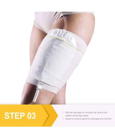2 Pcs Urine Bag Fixing Sleeve Urine Catheter Bag Holder Catheter Bag Cover Fiber Blends with Outer Stitching Washable and Reusable Weiß Large - Buy Online on GoSupps.com