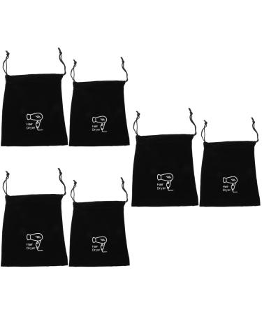 FOMIYES 6 Pcs Storage Bag Travel Hair Dryer Home Tools Hair Dryer Storage Travel Bag Bracket - Blackx3pcs 26x23cmx3pcs