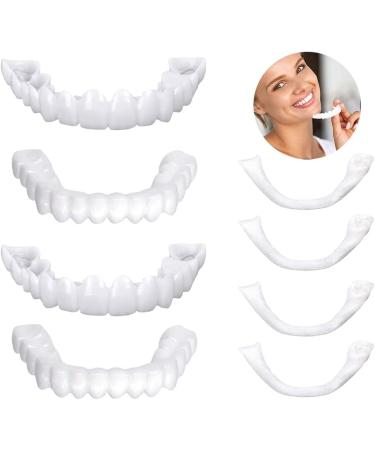 Buy CJBin 2 Pairs Lightening Immediate Veneers Teeth Set - Top & Bottom Dentures for Men & Women | Best Whitening Alternative for Bad Teeth - Buy Online on GoSupps.com