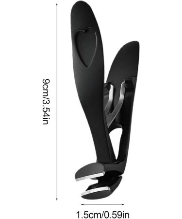 Large Nail Clippers with Angled Head with Nail Catcher Ergonomic Nail Cutter with Wide Opening Manicure Smooth Nail Clipper Splash-proof Fingernail Clippers Black Single - Buy Online on GoSupps.com