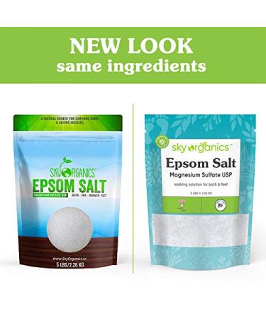 Sky Organics Epsom Salt 5 lbs - Soothe, Refresh & Relax Your Body - Buy Online on GoSupps.com
