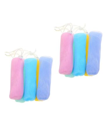 Healeved 10pcs Foaming Soap Mesh Bag Face Soap Pouch Soap Exfoliating Scrubber for Body Drawstring Soap Bags 14.5x5cm As Shown 1