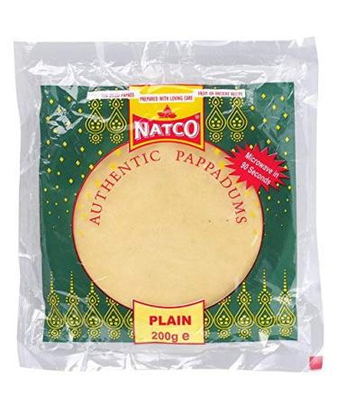 Natco Plain Pappadums - 200 g - Lot de 2