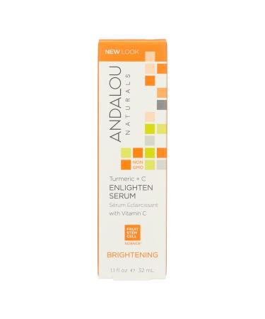 Andalou Naturals Enlighten Serum Turmeric + C Brightening - 1.1 oz
