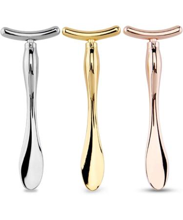 AKOAK Lot de 2 b tons de massage 2 en 1 pour les yeux - En m tal - Pour r duire les gonflements - Argent  - Buy Online on GoSupps.com