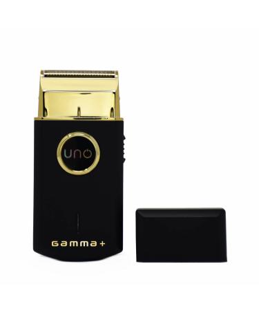 GAMMA+ Uno Mini-Sized Travel Mens Corded-Cordelss Foil Shaver, USB Rechargeable, Black Black Shaver
