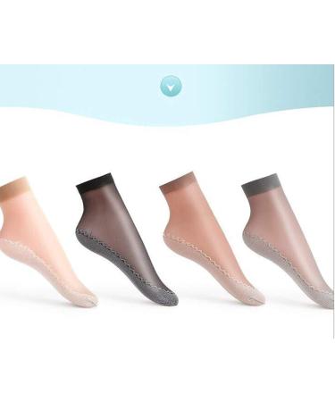 10x Ladies Nylon Elastic Short Ankle Sheer Stockings - Grey | Silk Short Socks - Buy Online on GoSupps.com