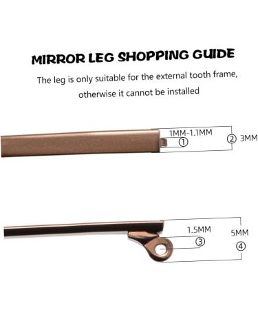 Subsofan Glasses Legs Replacement - Metal Temple Bracket Repair Set for Women - Ros gold 14x3cm - Buy Online on GoSupps.com