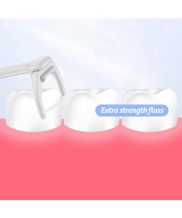Dental Floss Picks Kit - 1 Handle & 120 Refills - Clean Dental Flossers - Buy Online on GoSupps.com