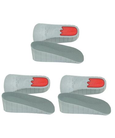FOMIYES 3 Pairs Heightening Insole Height Increase Shoe Insoles Height Increase Insole Elevator Insoles Shoe Filler Elastic Shock Absorption Pads Height Increase Insert Damping Cushion