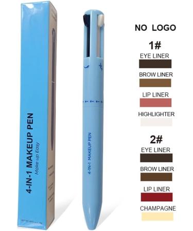 piuryue 4-In-1 Makeup Pen Touch-Up Pen Makeup Eyebrow Pencil Waterproof 4 Colors Multi-Function Makeup Beauty Pen 02 - Buy Online on GoSupps.com