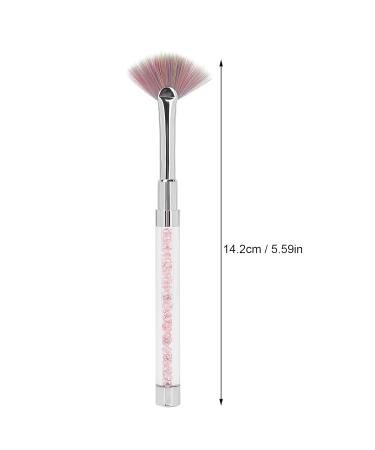 Fan-Shaped Nail Brush | Acrylic-Liner Removal Tool | Rhinestone Handle & Nylon Hair | Perfect for Nail Art & Manicure - Buy Online on GoSupps.com