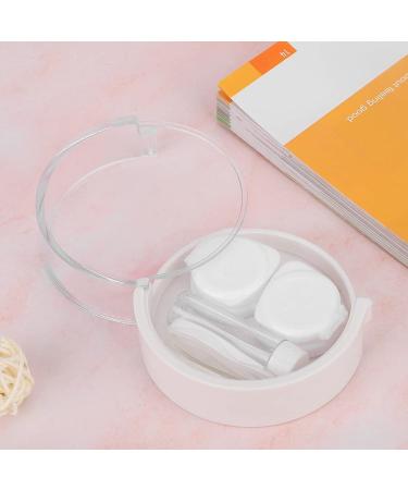 Colorful Contact Lens Case Set - Portable Round Transparent Storage Box Holder (White) - Shop Internationally - Buy Online on GoSupps.com