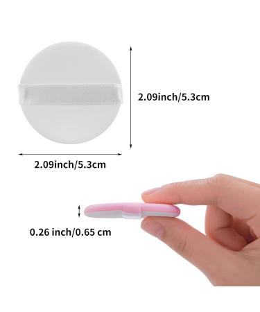 Sibba 8 Pieces Makeup Sponge Set - Air Cushion Round Powder Puff with Loop Handle for Loose Powder - Unisex Foam Applicator Pads - Pink Makeup Tools - Buy Online on GoSupps.com