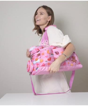 Adorable Baby Diaper Bag with Pink Teddy Bear Design - Buy Online on GoSupps.com