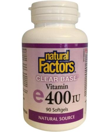 Natural Factors Vitamin E 400 IU Clear Base - 90 softgels - Buy Online on GoSupps.com