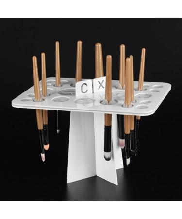 Minkissy Makeup Brush Drying Rack - 26 Holes Foldable Holder & Dryer Stand (White) | International Shipping Available - Buy Online on GoSupps.com