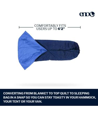 ENO Spark Camp Quilt Hammock Blanket & Sleeping Bag - Pacific Blue - Buy Online on GoSupps.com