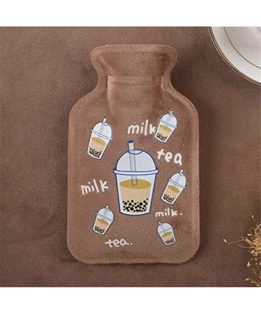 Body warmer Bag warm hot water bottle Mini portable plush washable water injection safety warm hands bag hand warmer hot water bottle (color: p)