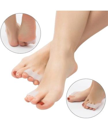 Jinlanshop 4-Piece Silicone Toe Spreader & Separator - Universal Size White Protector for Small Toes | Prevent Overlapping - Buy Online on GoSupps.com